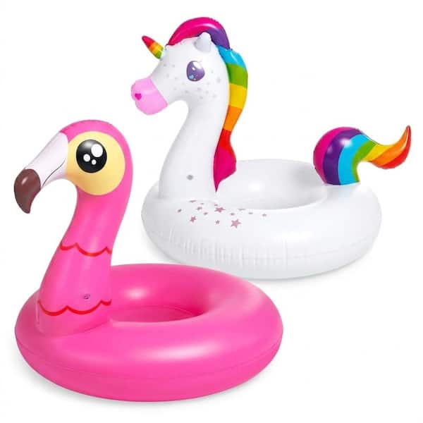 Premium 2-Pack Flamingo Unicorn Pool Floats for Summer Fun