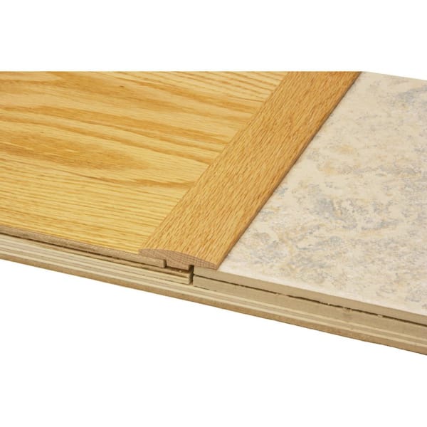 Flexco Golden Natural 0.28-in T x 2-in W x 78-in L Solid Wood Floor T-moulding
