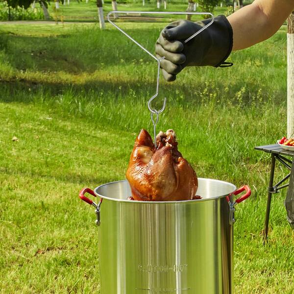 Red Mountain Valley 30 Qt Turkey Fryer – Commercial Grade Propane Cooker With Thermometer