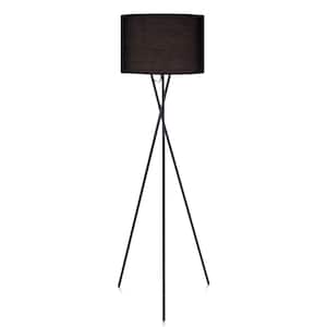 Cara Tripod Floor Lamp With Black Shade