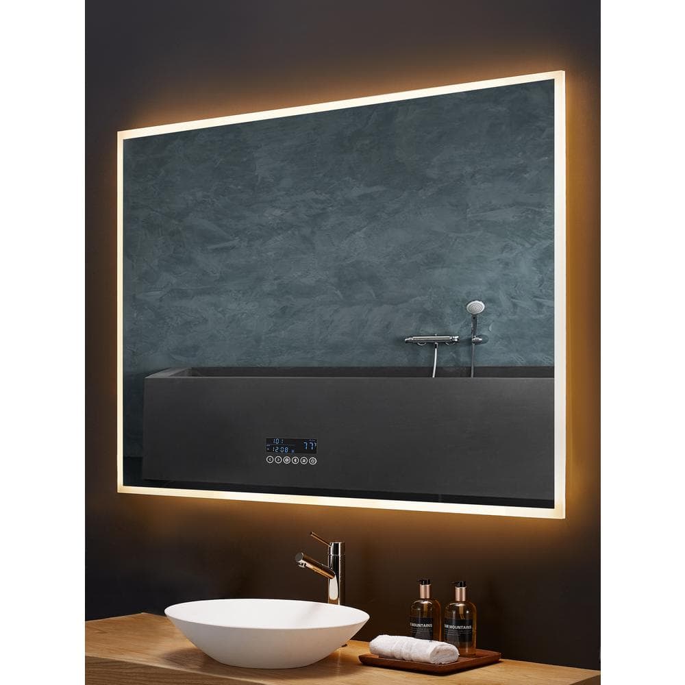 Immersion 48" x 40" Frameless LED Vanity Mirror with Bluetooth and Defogger