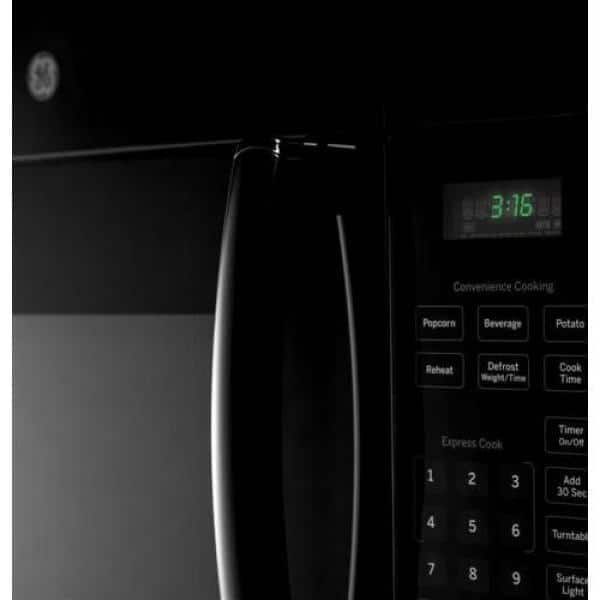 Black 30" Over-the-Range Microwave Oven with Built-in Exhaust