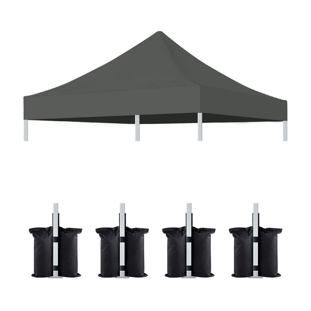 118 in. x 118 in. Gray Canopy Replacement Top for Pop Up Canopy