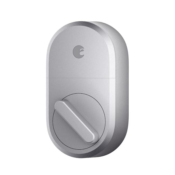 August Bluetooth Smart Lock Silver (Retrofits Over Existing Deadbolt)