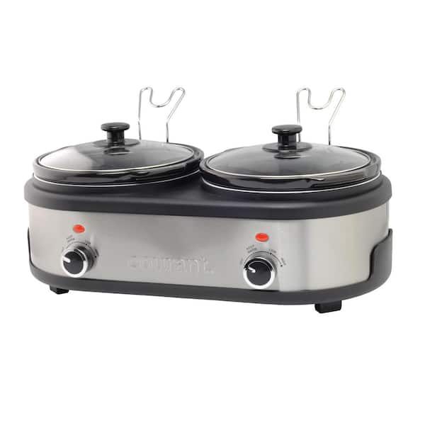 6 Quart and Split 2.5 Quart Double Slow Cooker and Food Warmer
