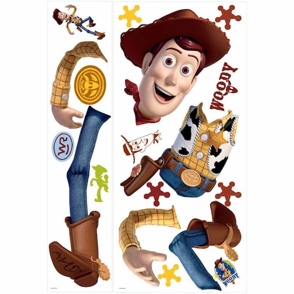 RoomMates 5 in. x 19 in. Toy Story Woody 18-Piece Peel and Stick