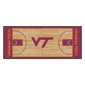 Virginia Tech Hokies Maroon 2.5 ft. x 6 ft. Court Runner Area Rug