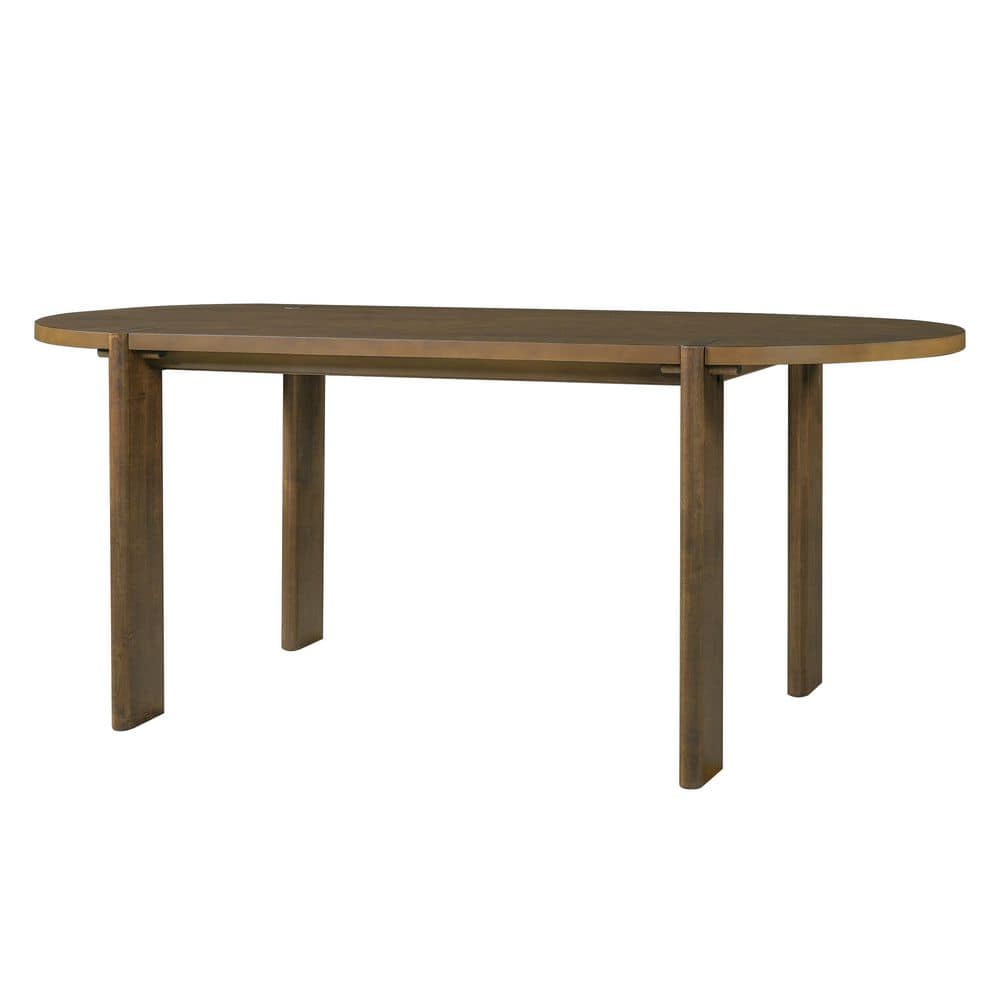 Pelagio Oval Natural Wood 70.87 in. 4 Legs Dining Table Seats 6 price history on PriceWatchPro