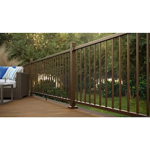 Inspire 32.5 in. x 6-ft. Aluminum Brown Level Panel