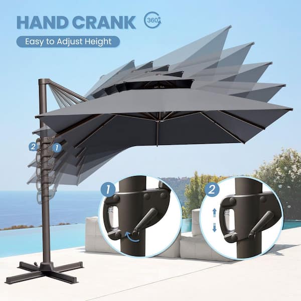 Crestlive Products 13 ft. x 10 ft. Double Top Rectangle Cantilever