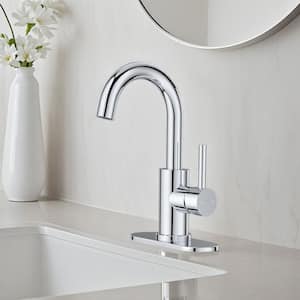 Single Hole 1-Handle Bathroom Faucet in Chrome