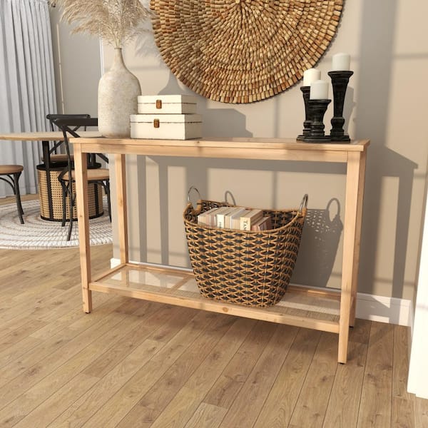 Glass and wood console table hotsell