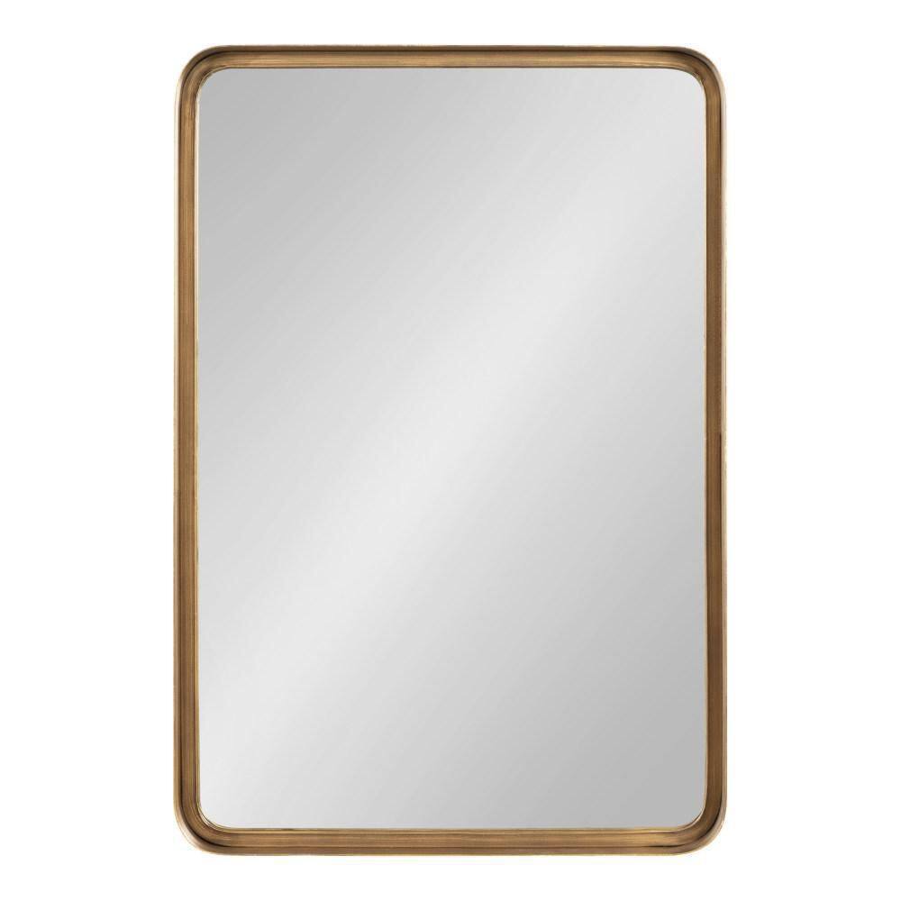 Armenta 30" x 20" Gold Rectangular Wall Mirror