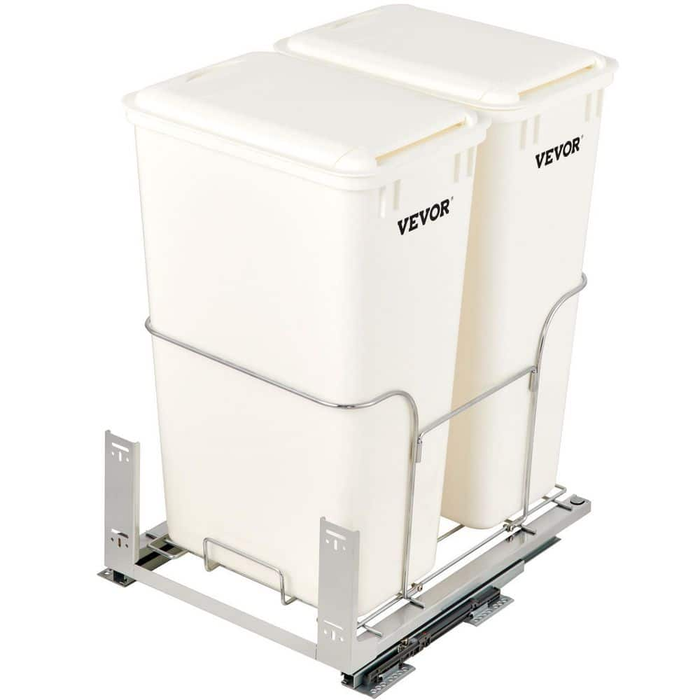 VEVOR 9 Gal. Pull-Out Trash Can 33 lbs. Load Capacity 1 Bin Under