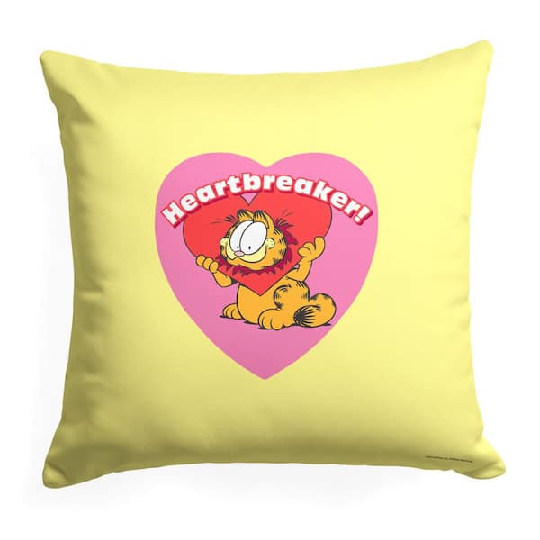 THE NORTHWEST GROUP Nickelodeon Garfield Heartbreaker 18 x18 Printed Multicolor Throw Pillow