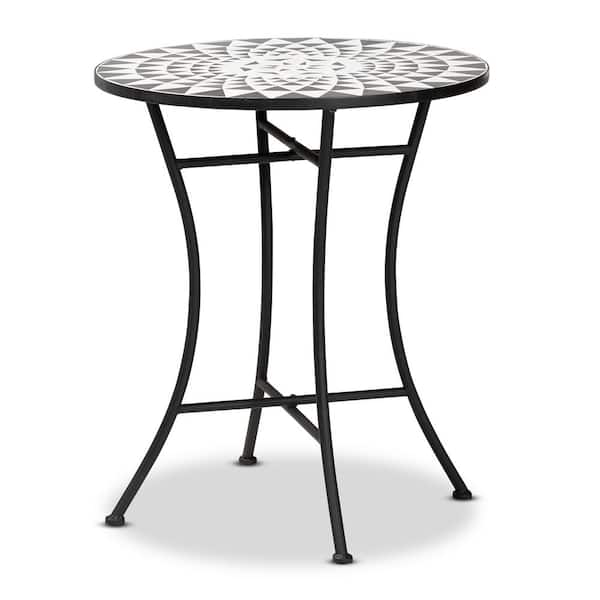 Baxton Studio Callison Black Metal Outdoor Dining Table