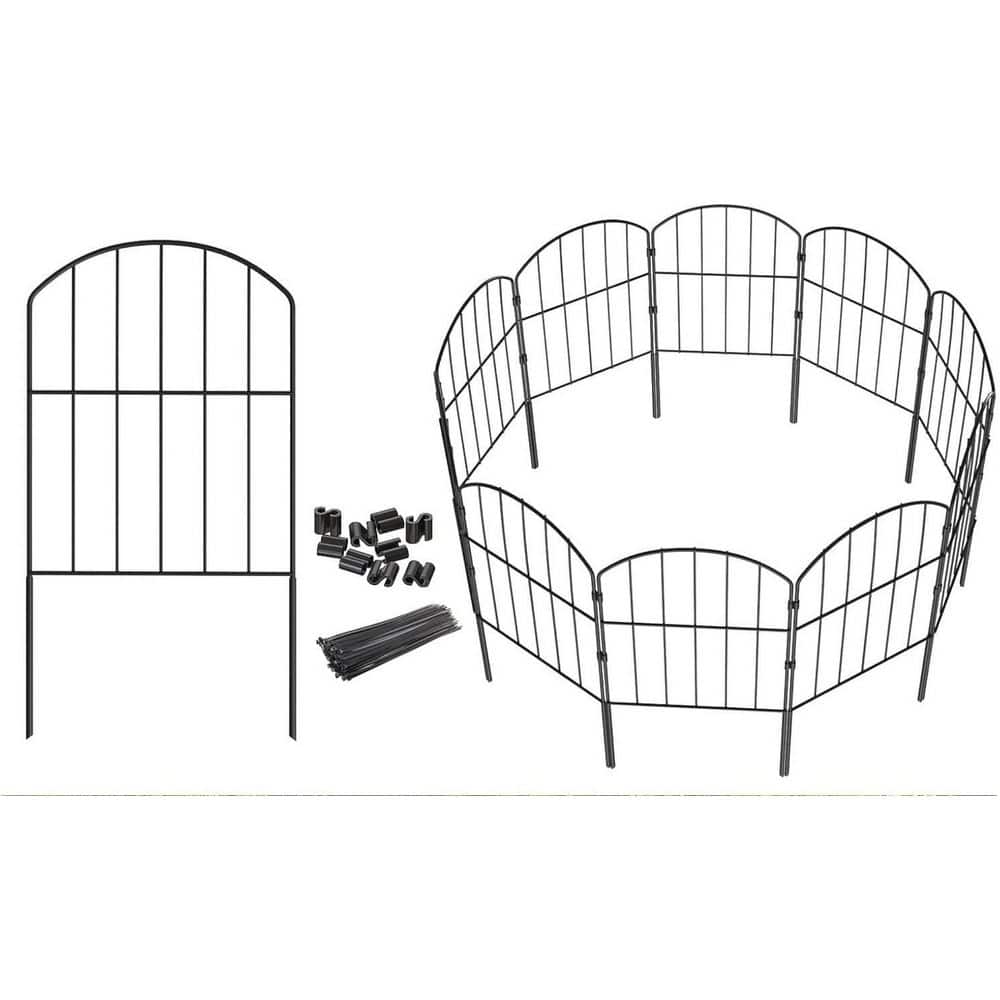 12 in. L x 24 in. H Metal No Dig Garden Fencing Animal Barrier Garden Fence Rustproof Metal Fence Panels 25-Pack price history on PriceWatchPro