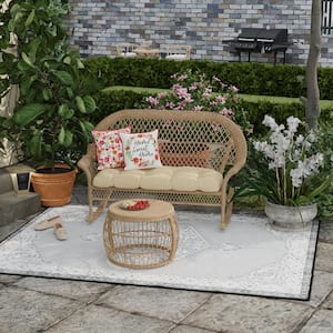 16 in. L x 16 in. W x 4 in. T Reversible Outdoor Throw Pillow in Home Sweet Home