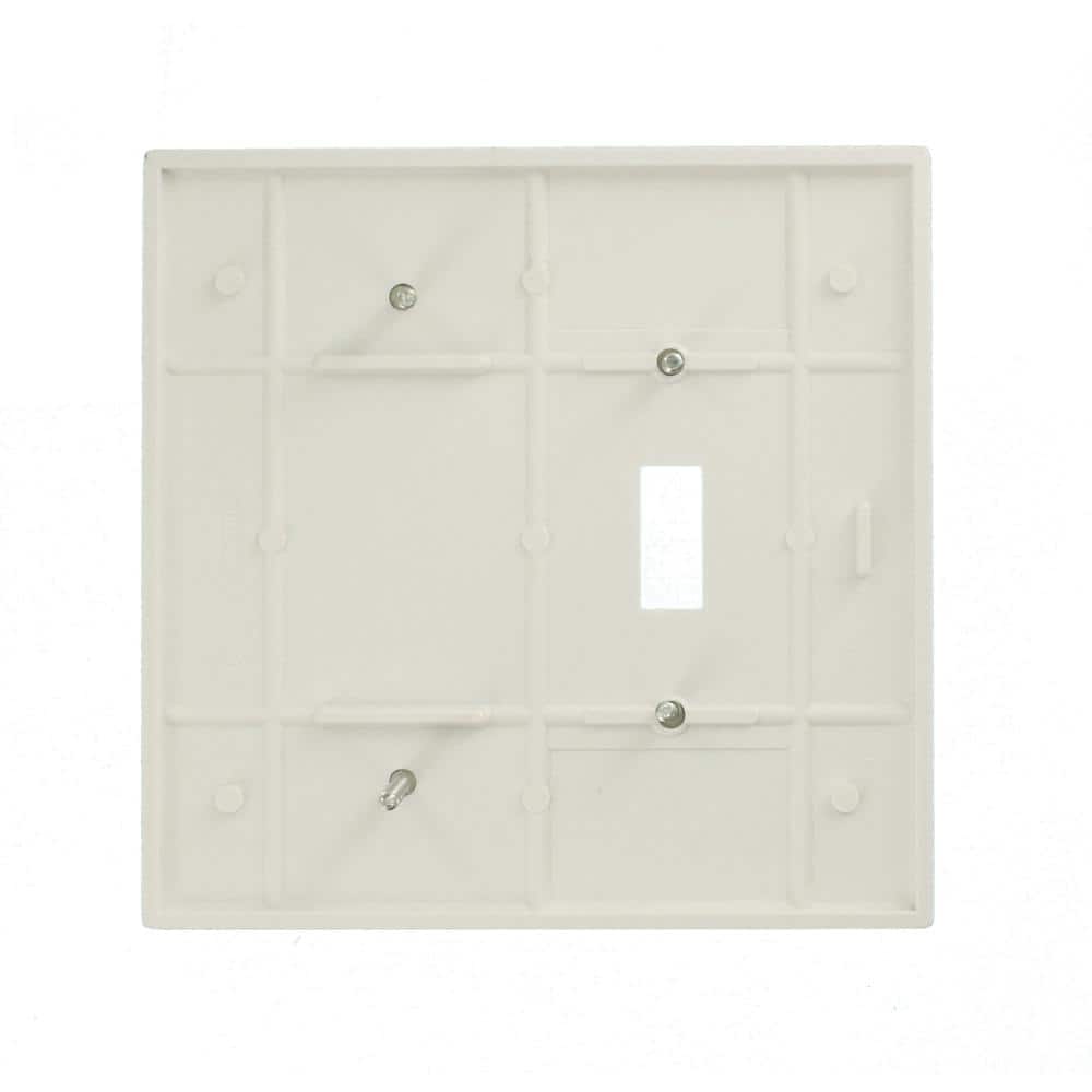 White Oversized 2-Gang Thermoset Plastic Wallplate