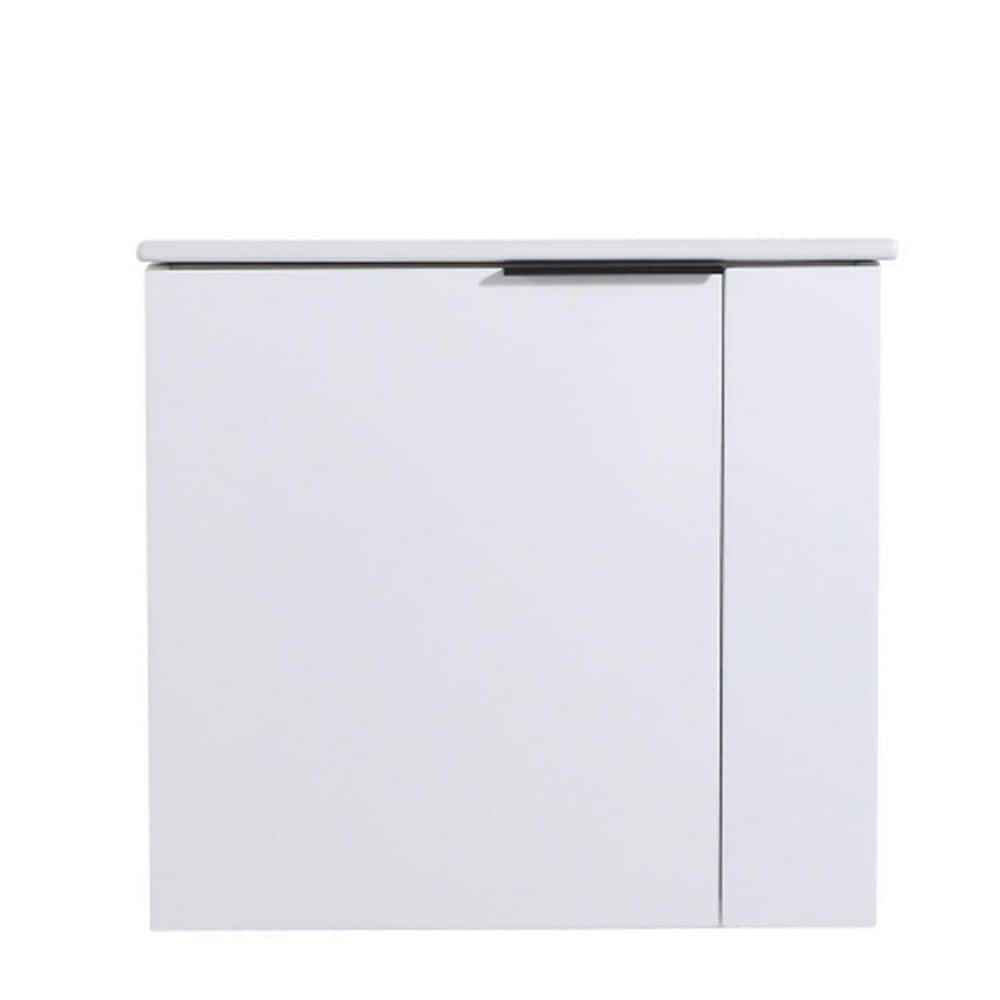 13in. W x 22in. D x 19.7in. H Bath Vanity in White with White Plywood Top
