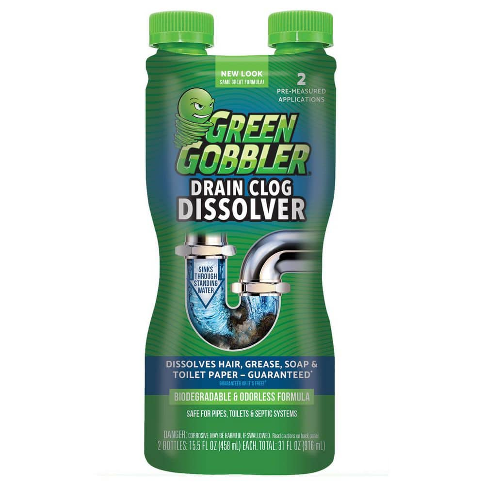 Green Gobbler 64 oz. Industrial Strength Gel Grease and Hair Clog Remover  G8022 - The Home Depot