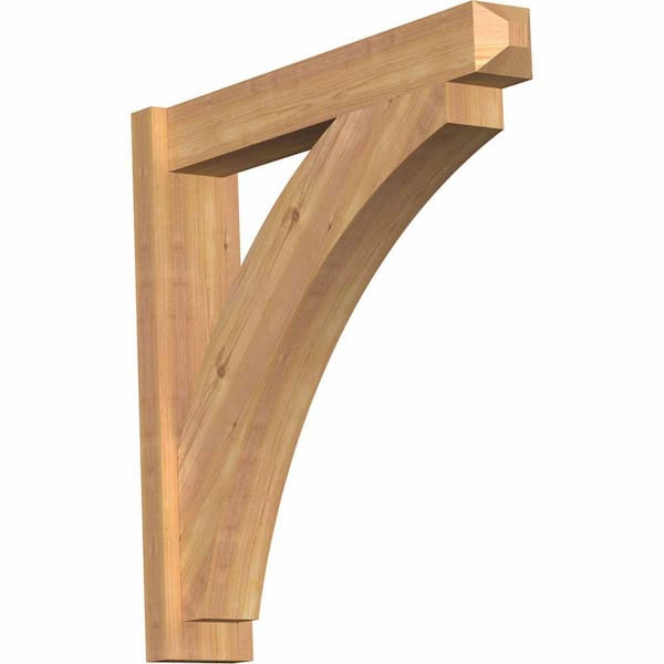 Ekena Millwork 6 in. x 30 in. x 30 in. Western Red Cedar Thorton Craftsman Smooth Outlooker