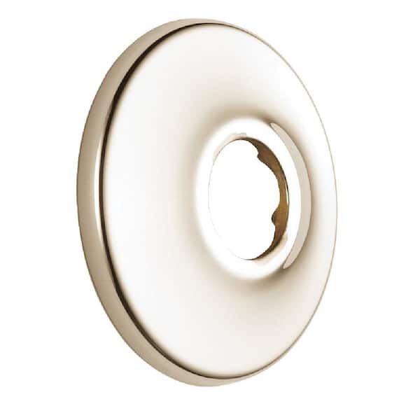 Delta 2.5 in. Brass Shower Arm Flange in Lumicoat Polished Nickel