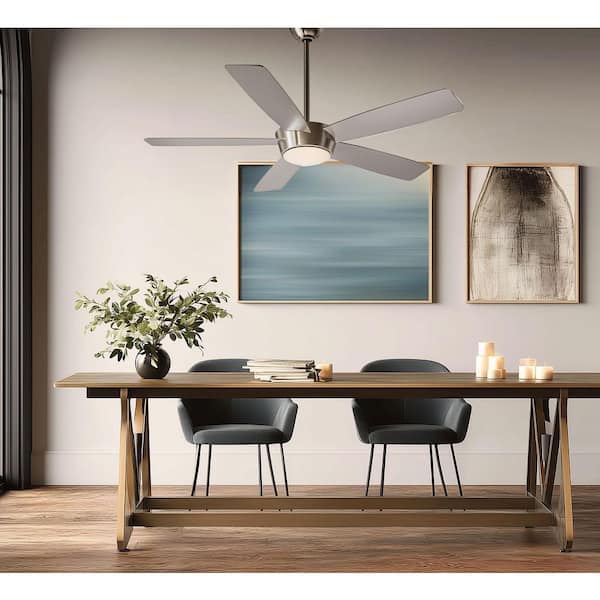 AIRE BY MINKA Nuvon 52 in. Indoor Brushed Nickel Ceiling Fan 3CCT