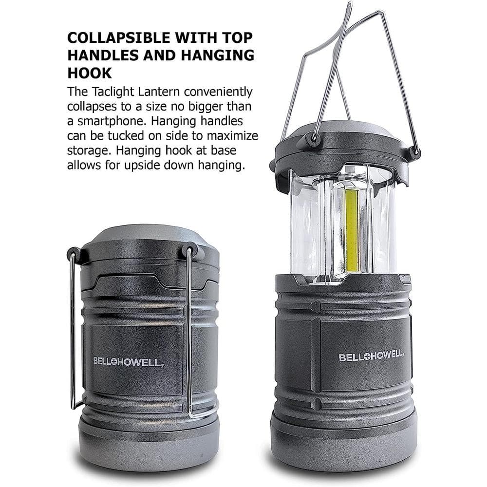 Gray Compact Tactical LED Lantern with Magnetic Base