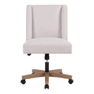 Callaway Wingback Upholstered Office Chair in Biscuit Beige