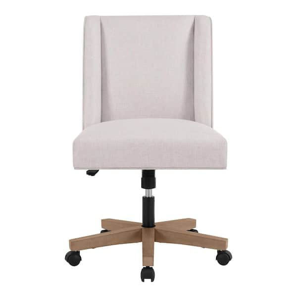 beige upholstered office chair