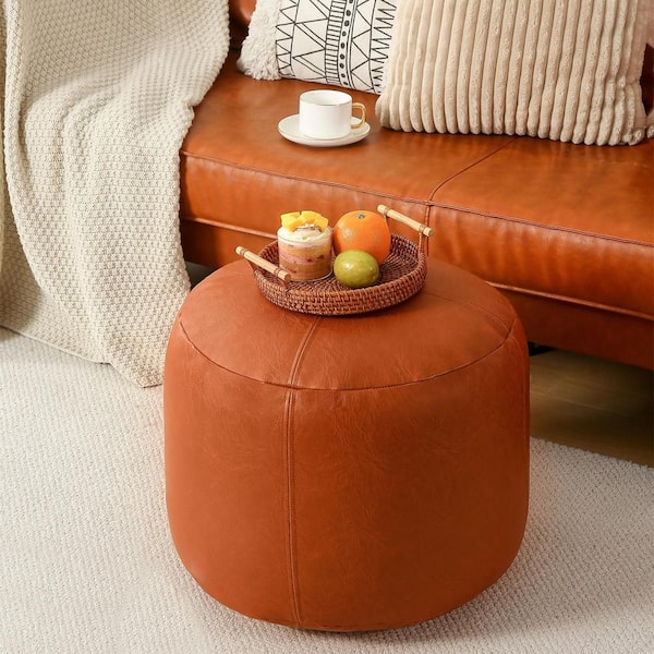 Pouf Cover (No Filler) Soft Decorative Footrest, Casual Footstool, Storage  Solution for Bedroom Living Room 