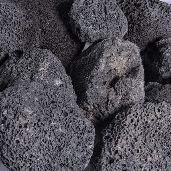 Black Lava Rock Bulk Landscape Stone, Home Depot Landscaping Rocks Bulk