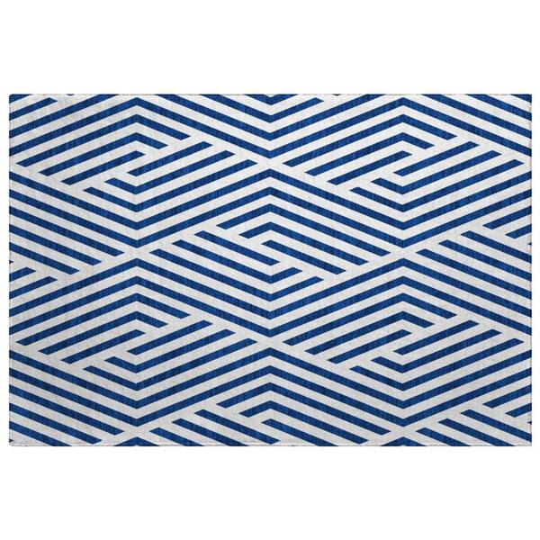 Dream Shag Premium Machine Washable Abstract ADS550 Navy 2 ft. x 3 ft. Accent Rug