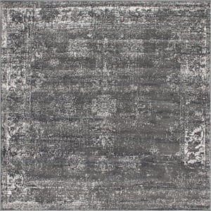 Sofia Casino Dark Gray 8' 0 x 8' 0 Square Rug