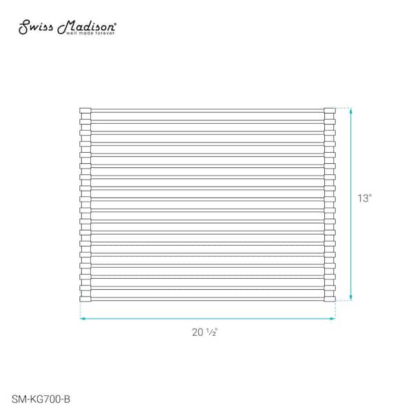 Swiss Madison 20 in. Kitchen Sink Grid in Black SM-KG700-B - The