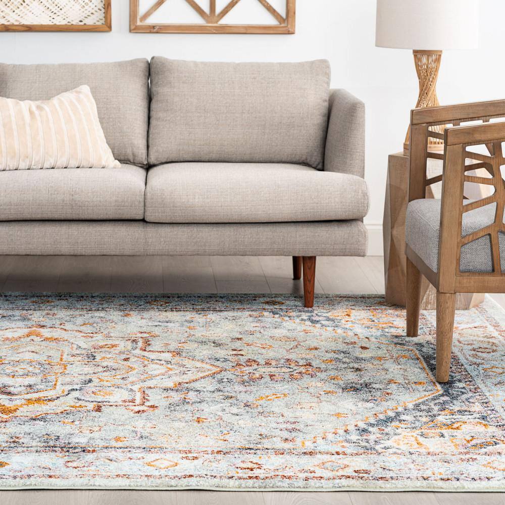 Tayse Wakefield 8 X 10 (ft) Gray Indoor Spot Clean Only Area Rug