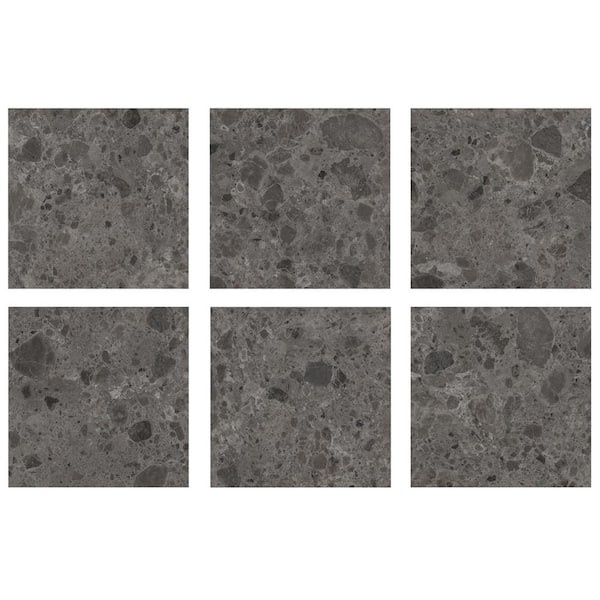 Giorbello Ambience Terrazzo Deep Gray 24 in.x 24 in.x 10mm