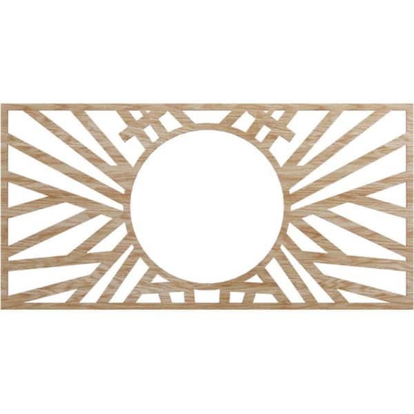 Ekena Millwork 0.25 in. x 26 in. x 13 in. Wood (Red Oak) Medallion Moulding