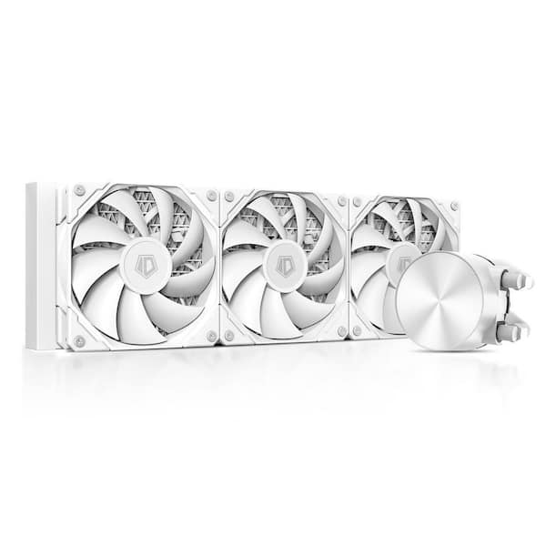 Lukyamzn White Liquid CPU Cooler for Desktop 360mm AIO Cooler 3 x 120mm High-Efficient Fans Special CD Pattern Pump Header