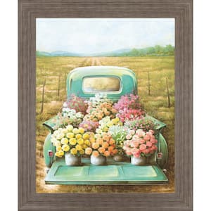 "Flowers For Sale" By Deedee Framed Print Nature Wall Art 28 in. x 34 in.