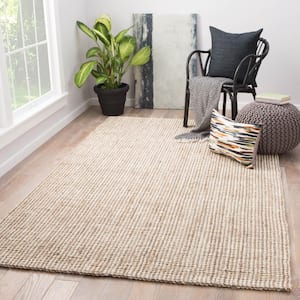 Solids/Handloom Marshmallow 8 ft. x 10 ft. Solid Area Rug