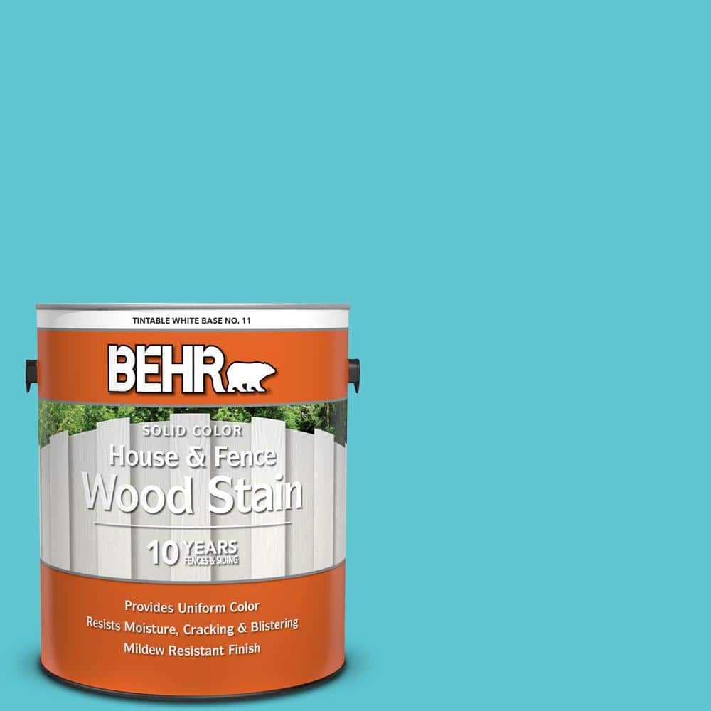 1 gal. #P470-4 Paradise Sky Solid Color House and Fence Exterior Wood Stain