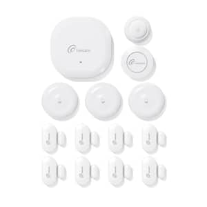 Wireless Home Security System 14 Piece, Smart Hub, Door Window Sensor, Water Leak Sensor, Motion Sensor, Smart Button