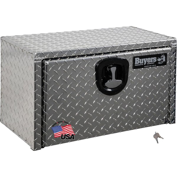 BUYERS PRODUCTS 14 in. x 12 in. x 24 in. Diamond Plate Tread Aluminum Underbody Truck Tool Box