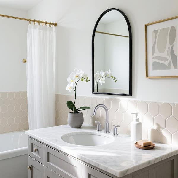 8 in. Widespread Double Handle 3-hole High-Arc Bathroom Faucet with Pop-up Drain Lead-Free in Matte Black