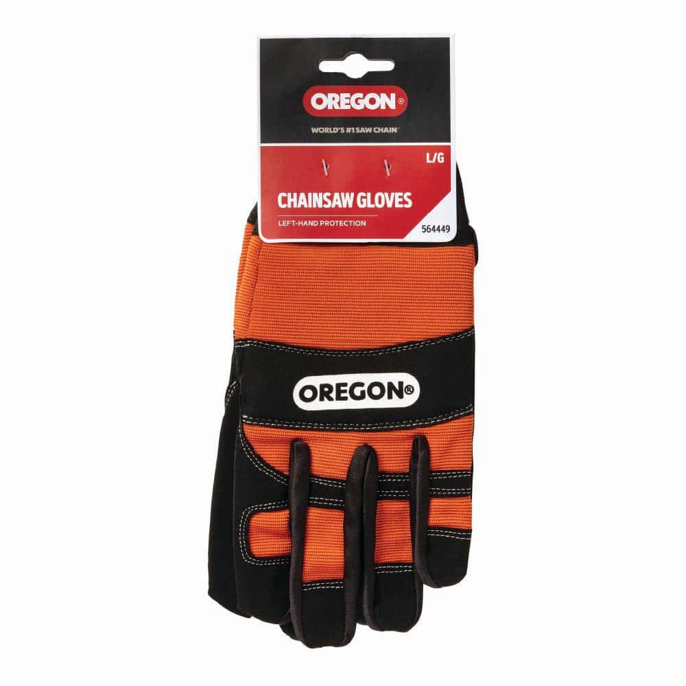 Oregon Protective Orange and Black Chainsaw Gloves 564449-21 - The Home  Depot