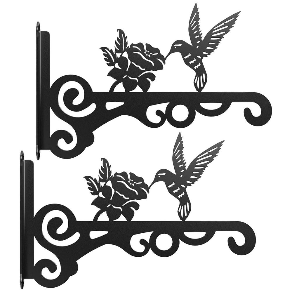 Aesthetic Wall Plant Hanger 10in. Metal Bird Pattern Indoor Outdoor Anti Rust Hooks for Plants Bird Feeder Lantern 2Pack price history on PriceWatchPro