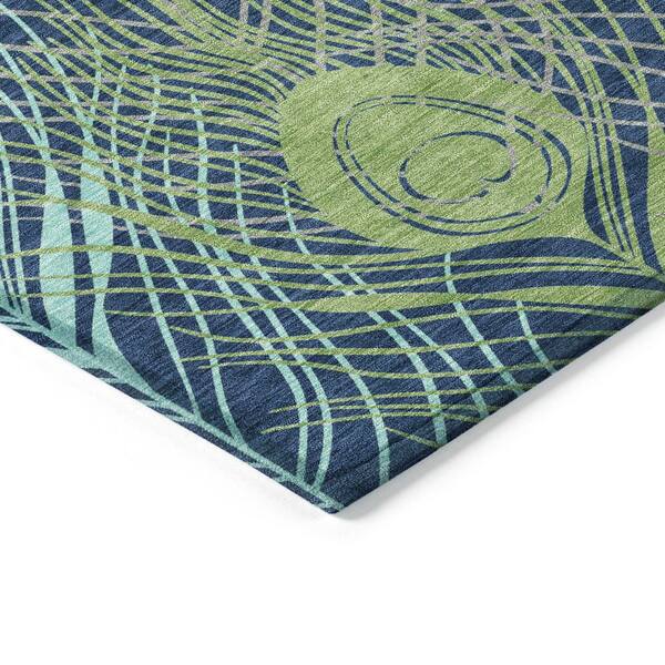 Chantille Machine Washable Indoor/Outdoor Abstract ACN2273 Navy 10 ft. x 14 ft. Area Rug