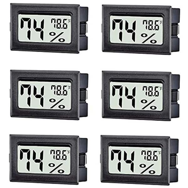 Mini Digital Display Wireless Thermometer Hygrometer Gauge Indoor Temperature Humidity Monitor 6 Pack